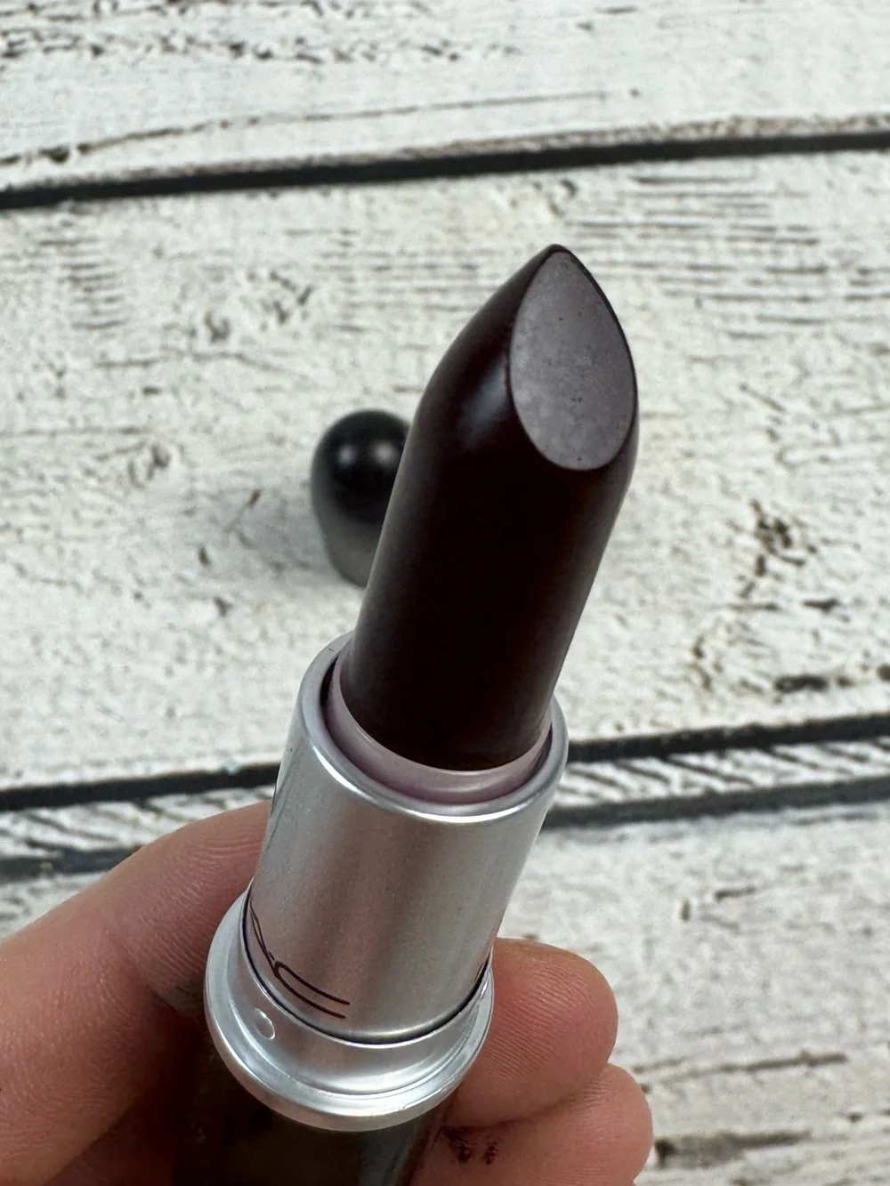 MAC Viva Glam Ariana Grande Matte Lipstick Discontinued Dark Burgundy C85